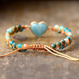 Bijoux Bracelet Coeur d'amour - nawaara200001034:361187#Blue Jasper