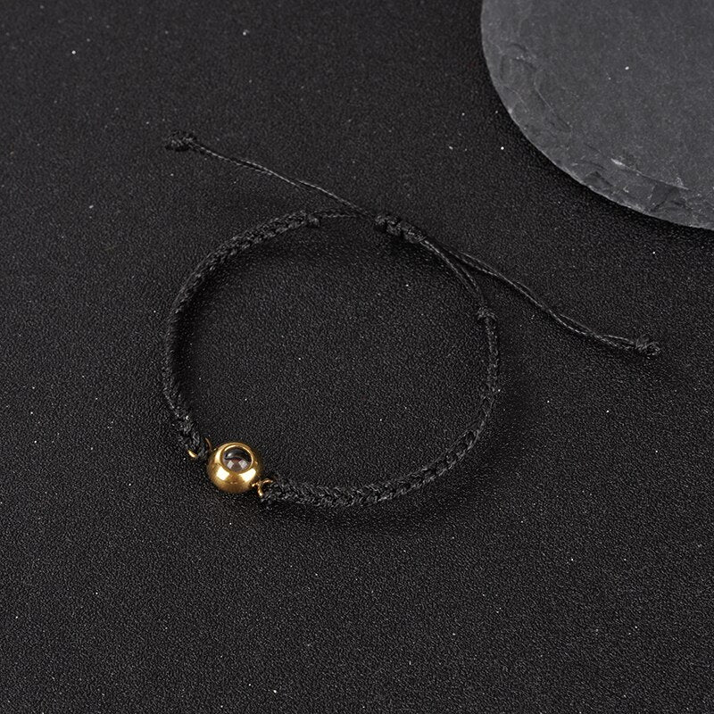 Bijoux - Bracelet de projection photo personnalisé - nawaara200001034:6145#black gold