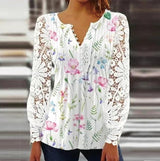 Chemise - Blanc Blouse™ - Elegante blouse - nawaara14:933#White-flower;5:100014064